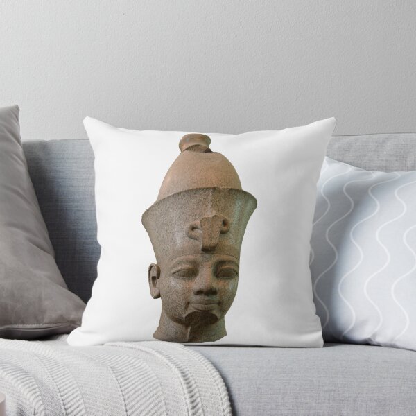 Item preview, Granite head of an ancient egyptian  pharaoh designed and sold by stevepaint.
