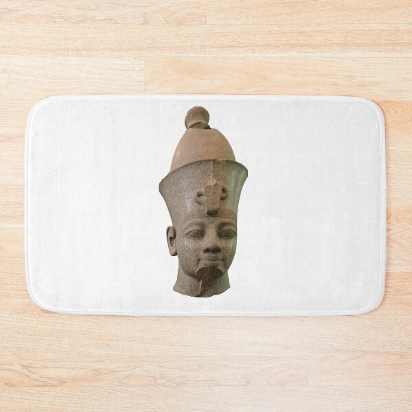 Item preview, Granite head of an ancient egyptian  pharaoh designed and sold by stevepaint.
