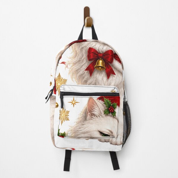 Item preview, Gentle Christmas Cat with Golden Snowflakes designed and sold by Kolibra.