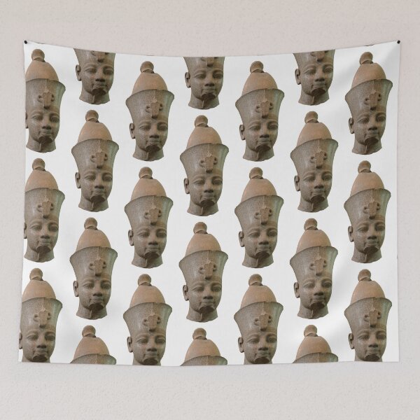 Item preview, Granite head of an ancient egyptian  pharaoh designed and sold by stevepaint.
