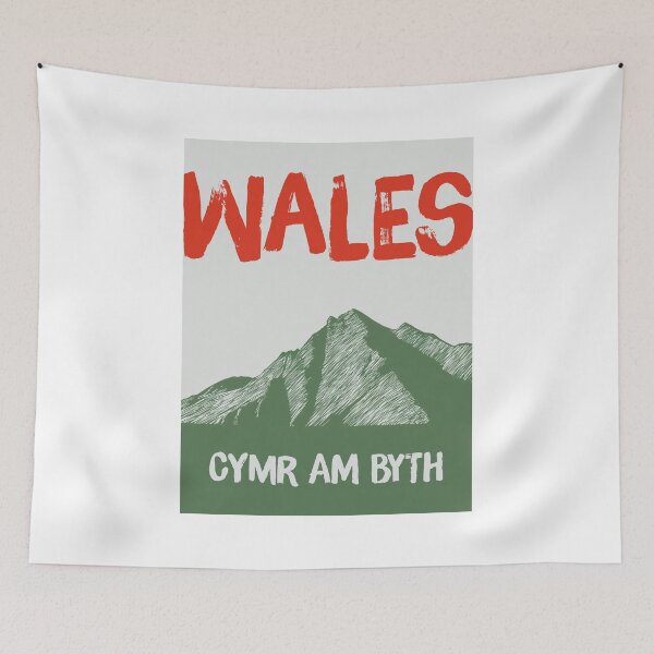 Item preview, Wales Snowdonia Mountain, Vintage Welsh Wall Art designed and sold by MarkedArtPrints.