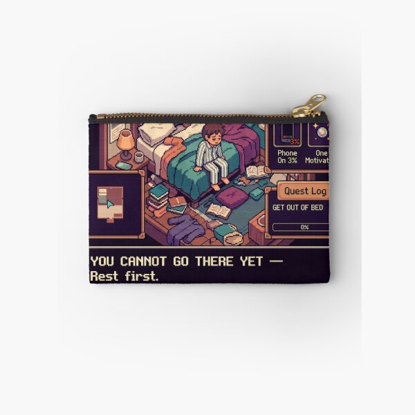 Item preview, Depression Quest Retro Video Game Pixel Art Mental designed and sold by LunaMarkos.