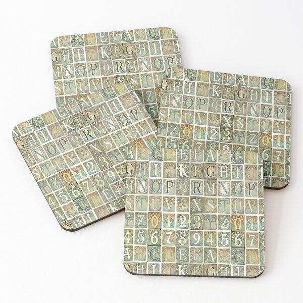 Item preview, Art Nouveau Alphabet And Numbers Pattern designed and sold by Giulivo Store Graphic.