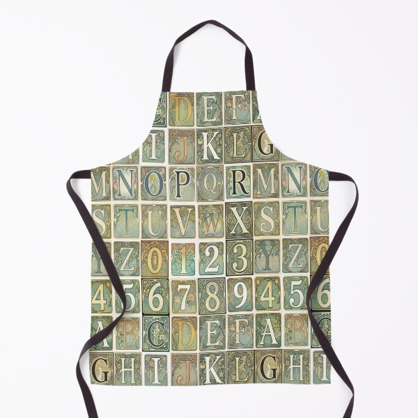 Item preview, Art Nouveau Alphabet And Numbers Pattern designed and sold by Giulivo Store Graphic.