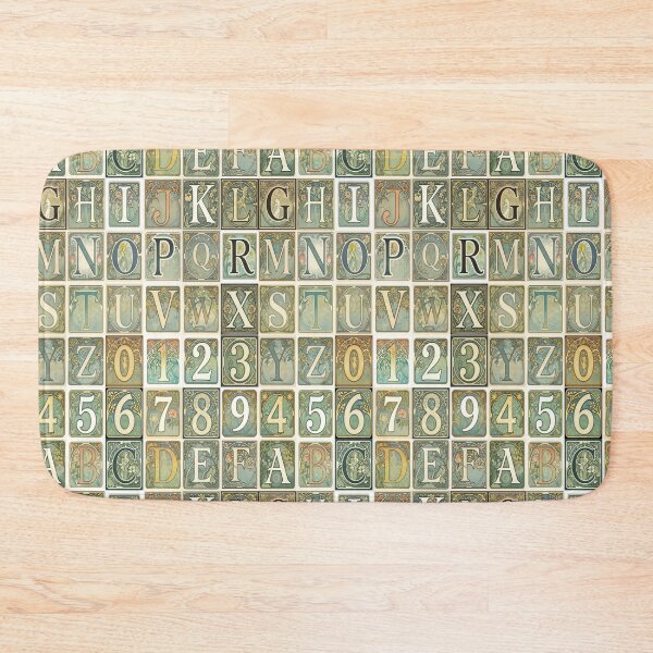 Item preview, Art Nouveau Alphabet And Numbers Pattern designed and sold by Giulivo Store Graphic.