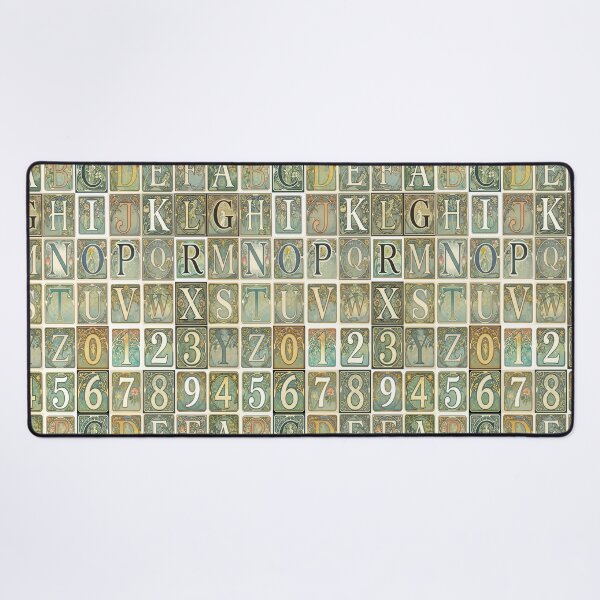 Item preview, Art Nouveau Alphabet And Numbers Pattern designed and sold by Giulivo Store Graphic.