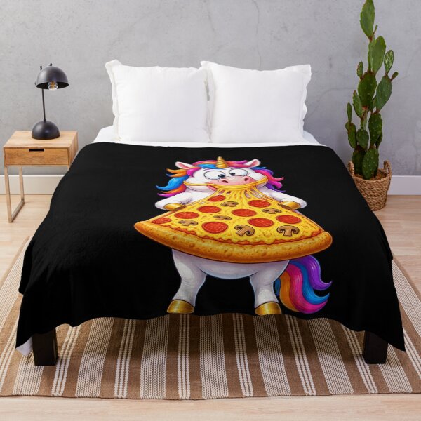 Item preview, Unicorn Pizza Cheese Pull Funny Cartoon Design designed and sold by BoyleDesignShop.