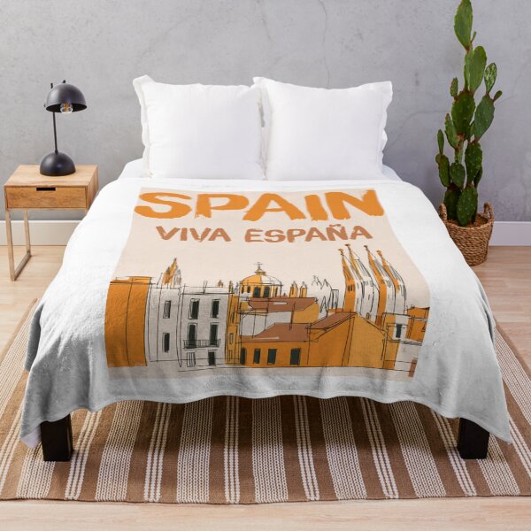 Item preview, Spain Barcelona Skyline, Vintage Sagrada Familia Wall Art designed and sold by MarkedArtPrints.