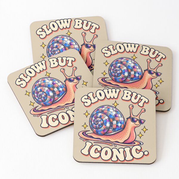 Item preview, Slow but Iconic – Funny Disco Snail designed and sold by VioVibe.