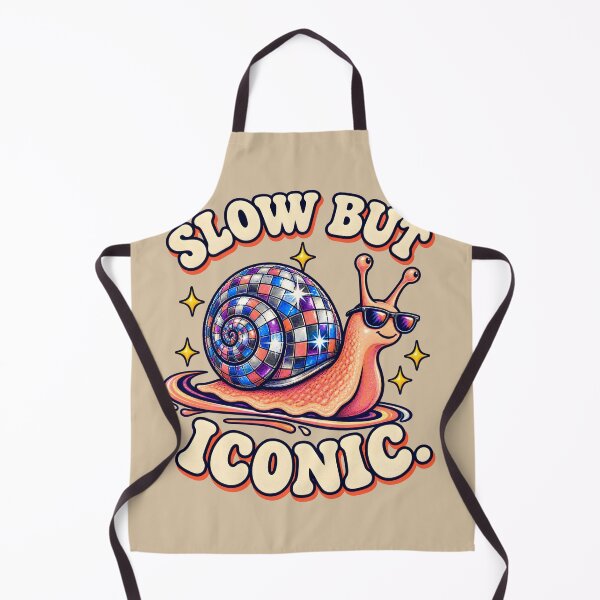 Item preview, Slow but Iconic – Funny Disco Snail designed and sold by VioVibe.