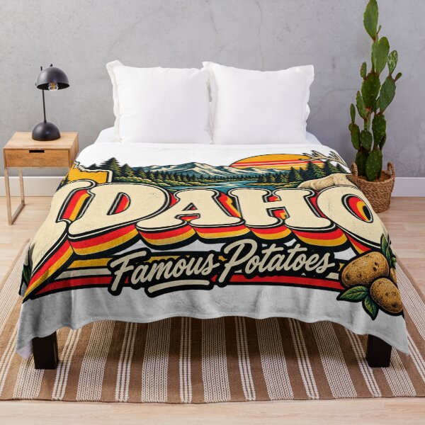 Item preview, Idaho Famous Potatoes Vintage Mountain Elk Retro State Graphic Tee designed and sold by TM DESIGNS AND MORE.