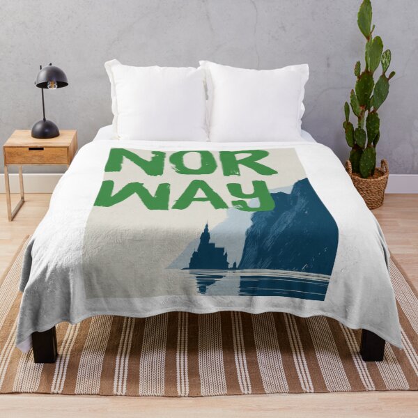 Item preview, Norway Fjord Mountains, Vintage Coastal Wall Art designed and sold by MarkedArtPrints.