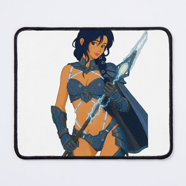 Item preview, Lightning Mage Pin-Up – Fantasy Warrior Woman designed and sold by Hollow Moon Studios..