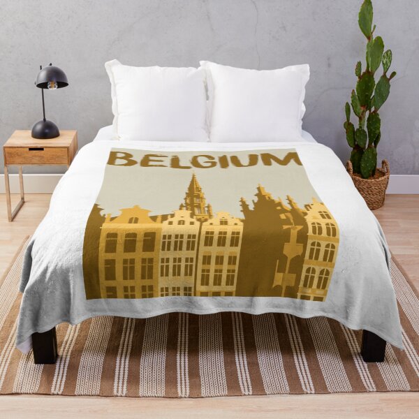 Item preview, Belgium Brussels Skyline, Vintage Grand Place Wall Art designed and sold by MarkedArtPrints.