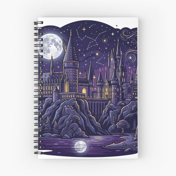 Item preview, Celestial Wizard Castle Under Starry Night Sky - Whimsical Magical Academy Graphic designed and sold by KreonaTime.