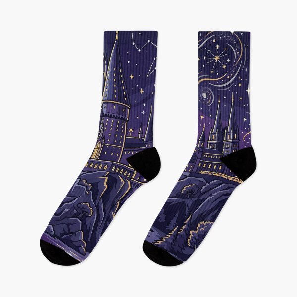 Item preview, Celestial Wizard Castle Under Starry Night Sky - Whimsical Magical Academy Graphic designed and sold by KreonaTime.