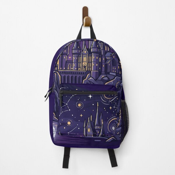 Item preview, Celestial Wizard Castle Under Starry Night Sky - Whimsical Magical Academy Graphic designed and sold by KreonaTime.