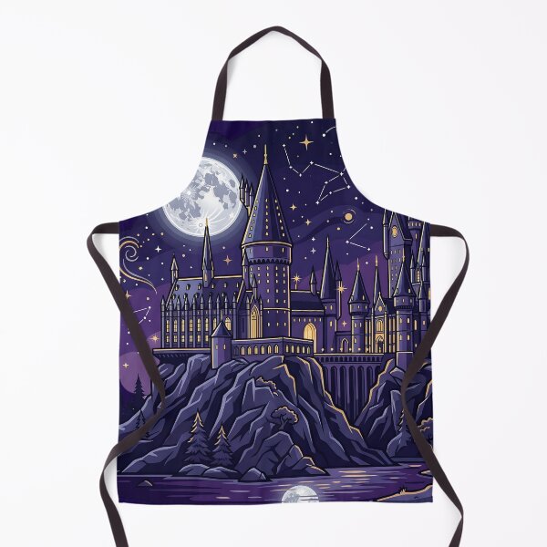 Item preview, Celestial Wizard Castle Under Starry Night Sky - Whimsical Magical Academy Graphic designed and sold by KreonaTime.