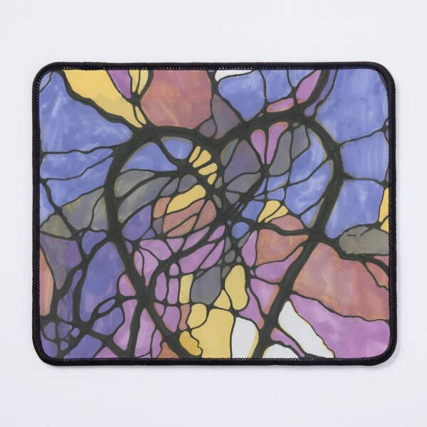 Item preview, Abstract Colorful Stained Glass Heart Design designed and sold by Brandy Woods.
