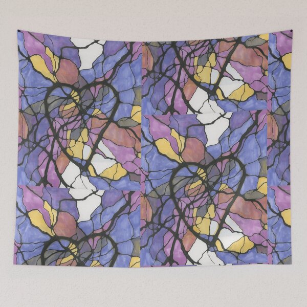 Item preview, Abstract Colorful Stained Glass Heart Design designed and sold by Brandy Woods.