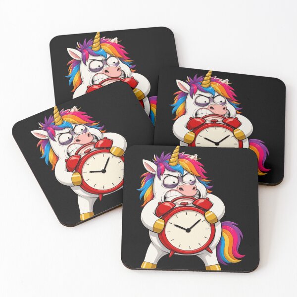 Item preview, Grumpy Unicorn Alarm Clock Meltdown Funny Design designed and sold by BoyleDesignShop.