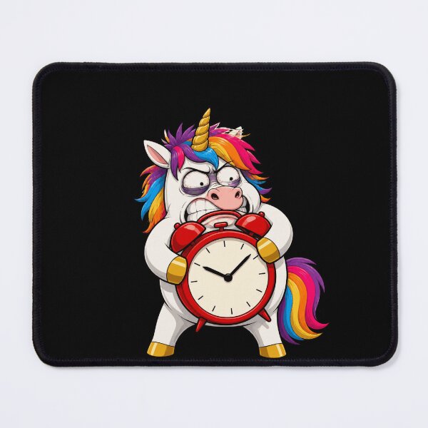 Item preview, Grumpy Unicorn Alarm Clock Meltdown Funny Design designed and sold by BoyleDesignShop.