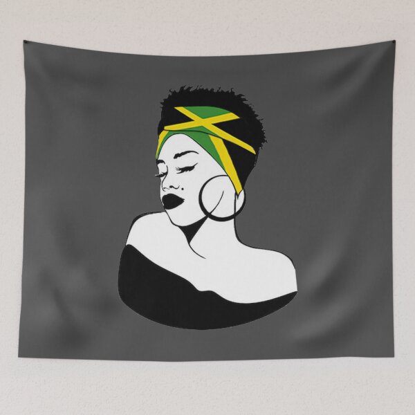Item preview, Jamaica Queen with Jamaican Flag Bandana designed and sold by RastaColors.