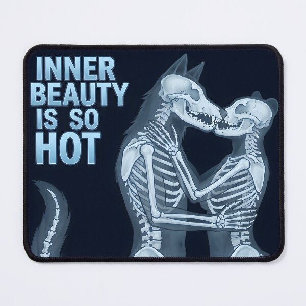 Item preview, Inner Beauty Is So Hot | X-Ray Furry Skeleton Couple designed and sold by Trevor Cutler.