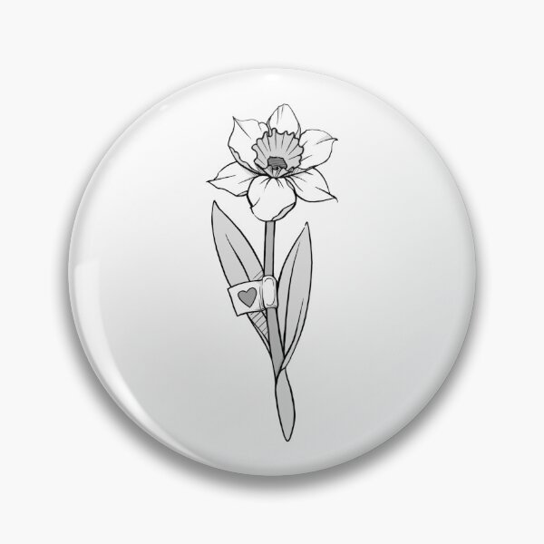 Item preview, Cute Daffodil With Heart Label designed and sold by amidst-no-whale.