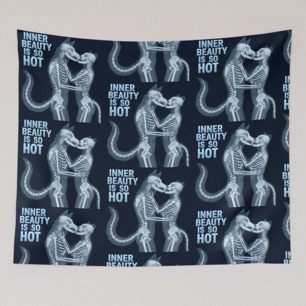 Item preview, Inner Beauty Is So Hot | X-Ray Furry Skeleton Couple designed and sold by Trevor Cutler.