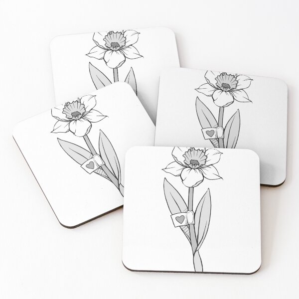 Item preview, Cute Daffodil With Heart Label designed and sold by amidst-no-whale.