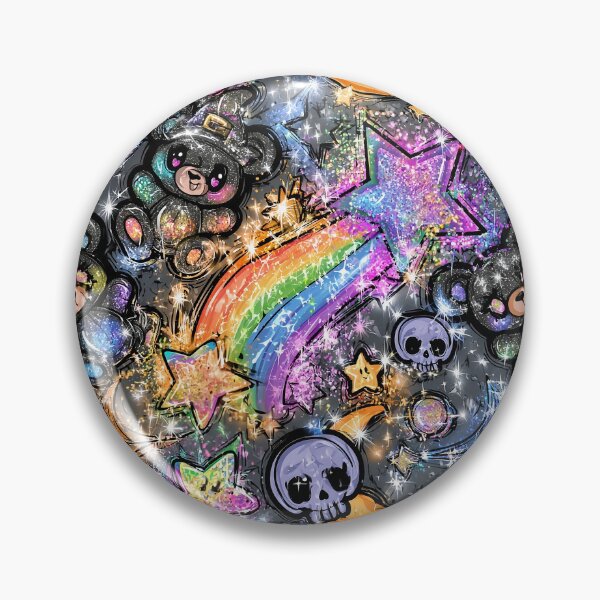 Item preview, Rainbow Pride Cosmic Bear Pattern - Glittery LGBTQ Galaxy Skull Design designed and sold by Nine Lives Studio.