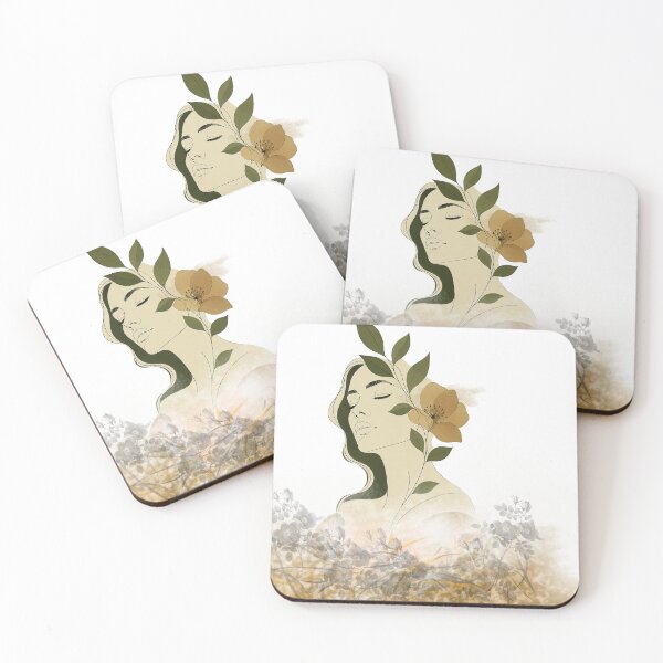 Item preview, Botanical Woman Face Minimal Line Art designed and sold by GRFORA.