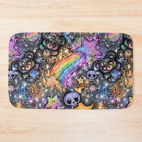 Item preview, Rainbow Pride Cosmic Bear Pattern - Glittery LGBTQ Galaxy Skull Design designed and sold by Nine Lives Studio.
