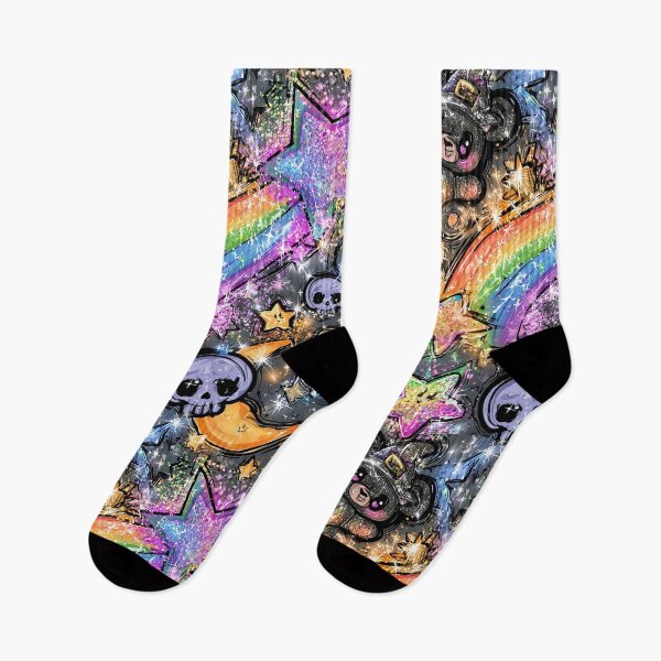 Item preview, Rainbow Pride Cosmic Bear Pattern - Glittery LGBTQ Galaxy Skull Design designed and sold by Nine Lives Studio.