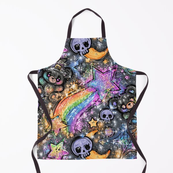 Item preview, Rainbow Pride Cosmic Bear Pattern - Glittery LGBTQ Galaxy Skull Design designed and sold by Nine Lives Studio.