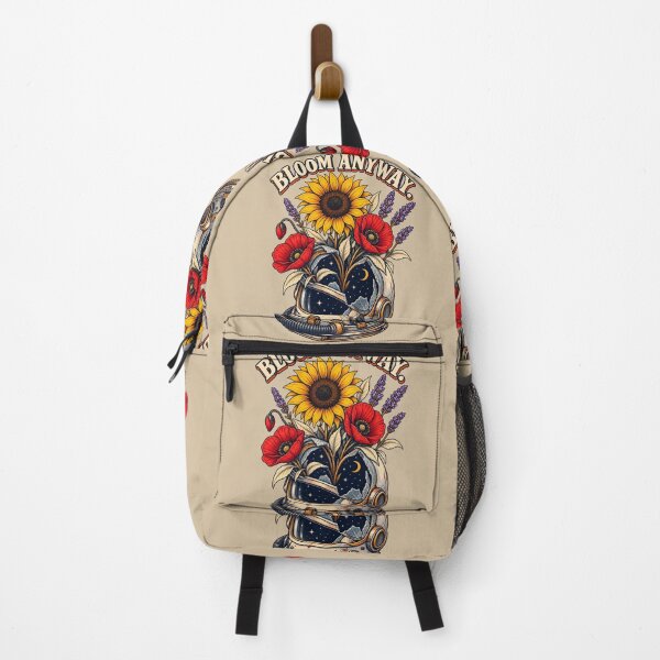 Item preview, Bloom Anyway – Cosmic Astronaut Helmet with Flowers designed and sold by VioVibe.