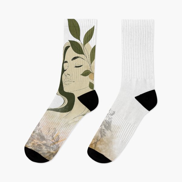 Item preview, Botanical Woman Face Minimal Line Art designed and sold by GRFORA.
