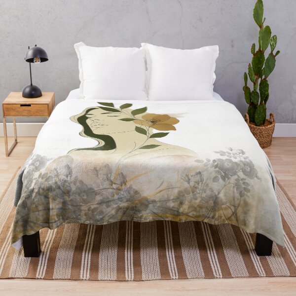 Item preview, Botanical Woman Face Minimal Line Art designed and sold by GRFORA.