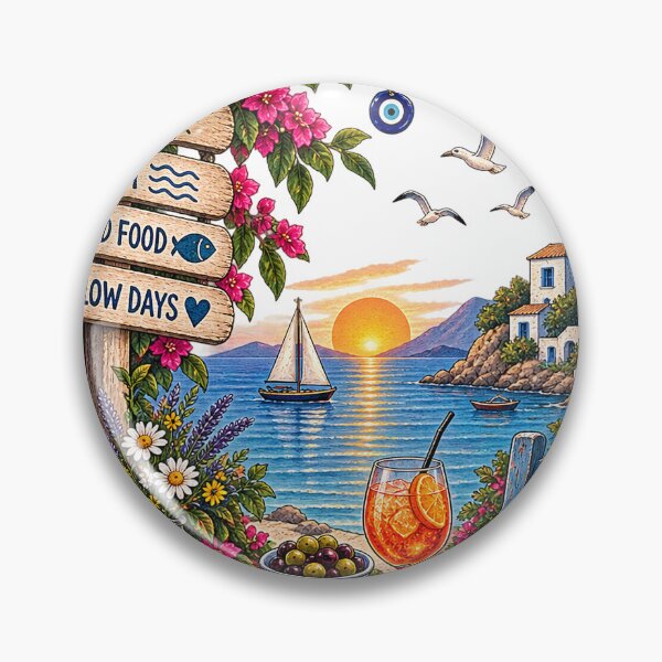 Item preview, Greek Island Summer – Mediterranean Vibes designed and sold by Moonroot Studio.
