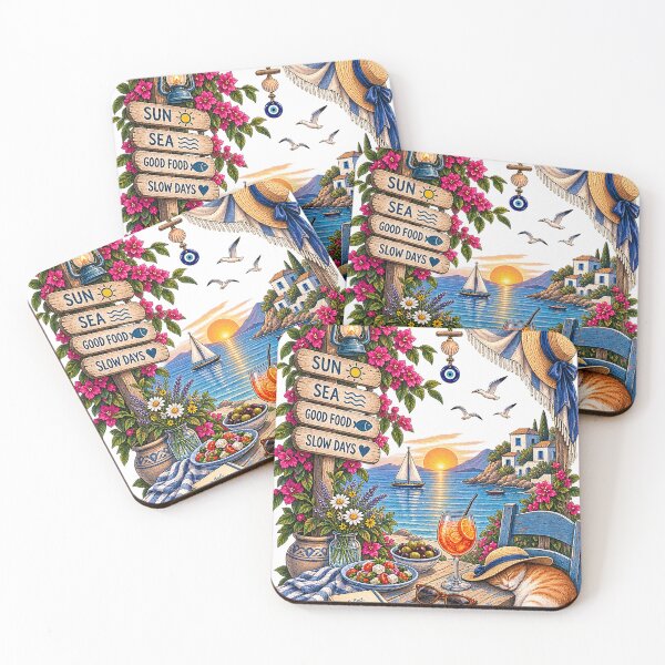 Item preview, Greek Island Summer – Mediterranean Vibes designed and sold by Moonroot Studio.