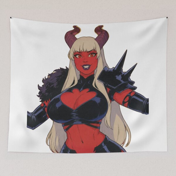 Item preview, Demon Queen Pin-Up – Gothic Fantasy Cartoon Devil Girl designed and sold by  Hollow Moon Studios..