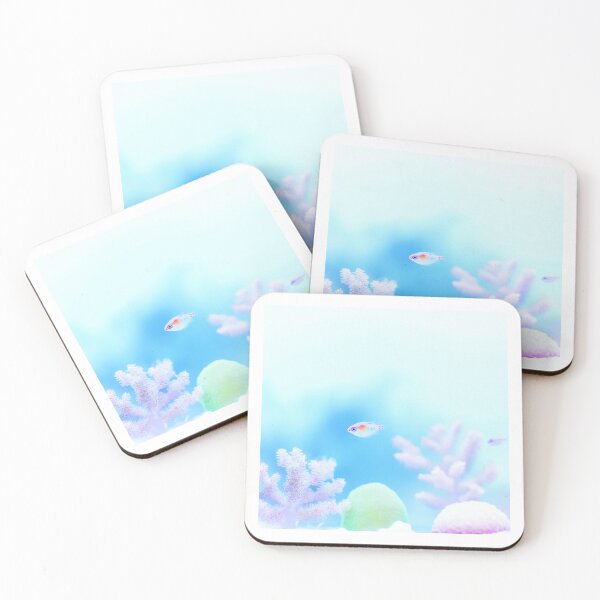 Item preview, Pastel Underwater Dream with Tiny Tropical Fish designed and sold by NarjaShop.