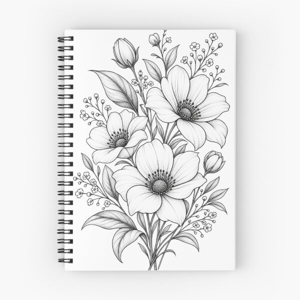 Item preview, Minimalist Wildflower Line Art | Elegant Floral Bouquet Sketch designed and sold by Tee Visions.