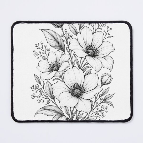 Item preview, Minimalist Wildflower Line Art | Elegant Floral Bouquet Sketch designed and sold by Tee Visions.