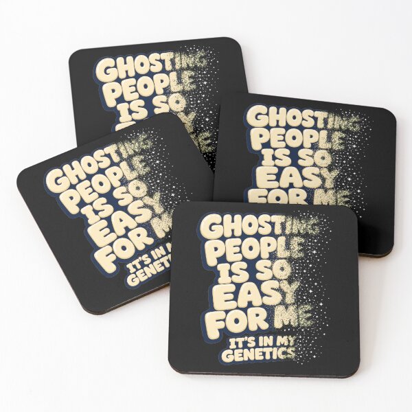 Item preview, Ghosting People Is So Easy For Me Its In My Genetics Bold Cartoon Typography Halloween Humor Gift for Ghost Lovers designed and sold by Nightarel.