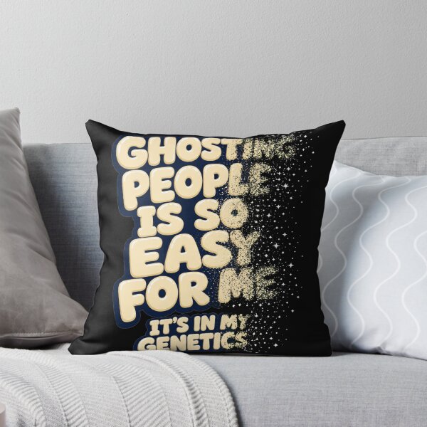 Item preview, Ghosting People Is So Easy For Me Its In My Genetics Bold Cartoon Typography Halloween Humor Gift for Ghost Lovers designed and sold by Nightarel.
