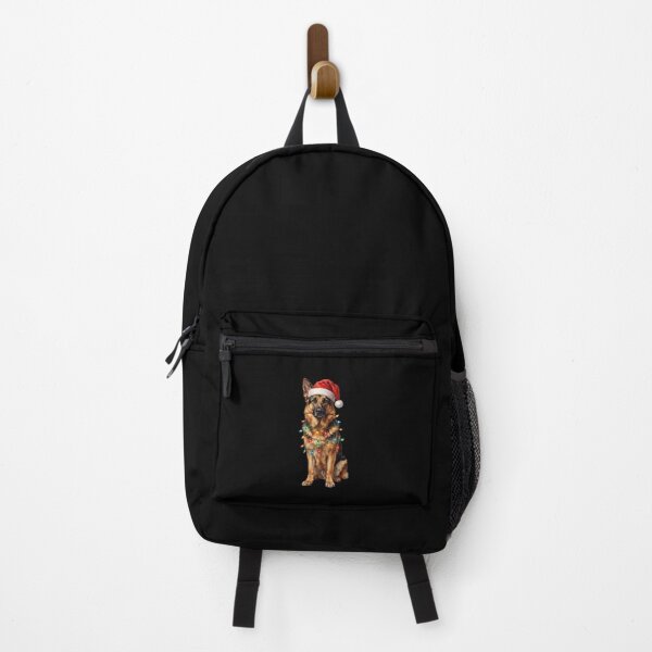 Item preview, Merry Christmas Lights German Shepherd Dog With Santa Hat designed and sold by SOUFIANE1991.