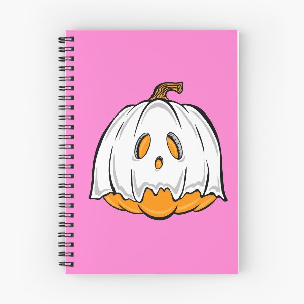 Item preview, Orange Pumpkin Ghost with pink Background  designed and sold by missmann.