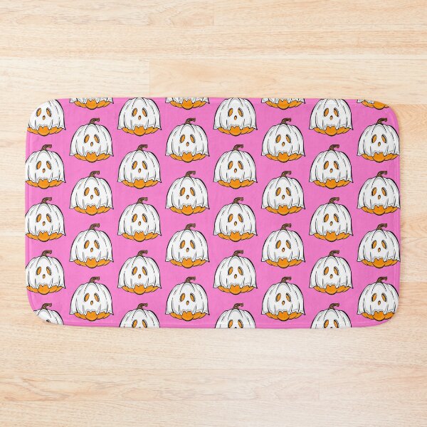 Item preview, Orange Pumpkin Ghost with pink Background  designed and sold by missmann.